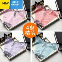 都市性感内裤女蕾丝低腰时尚丽人骚透明三点式丁字裤超薄诱惑 卓思哲