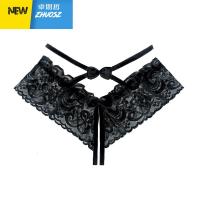 撩汉开叉免脱蕾丝内裤女士丁字裤性惑超骚情趣内衣学生心机裤头 卓思哲