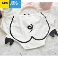 韩版女生内裤后臀可爱甜美印花立体柯基臀尾巴性感中腰棉内裤 卓思哲