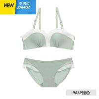 文胸套装女性感小胸聚拢少女可拆肩带隐形胸罩无钢圈内衣 卓思哲