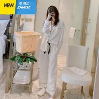 纯白长袖睡衣女春秋款性感可外穿韩版很仙的家居服套装两件套 卓思哲