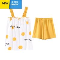 2020新款吊带性感抹胸睡衣女季波点两件套装韩版宽松家居服 卓思哲