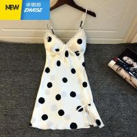 性感辣私房睡衣裙女季绸薄款吊带胸垫可外穿睡裙家居服 卓思哲