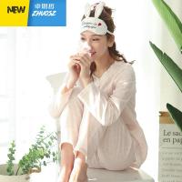日系春秋双层纱布睡衣女甜美圆领棉天薄款家居服长袖套装 卓思哲