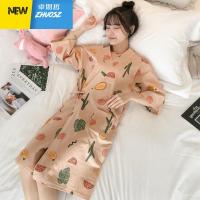 睡袍女浴袍衣女士中长款睡裙和服仙人掌睡衣薄款日式家居服 卓思哲