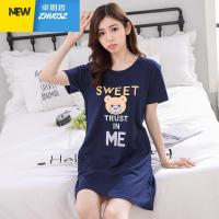 睡裙女短袖卡通可爱学生睡衣连衣裙女士宽松大码天家居服 卓思哲