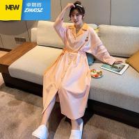 长袖睡裙女春秋性感可爱樱桃长款过膝网红睡衣和服睡袍裙子 卓思哲