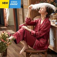 新年红侣睡衣春秋款长袖女士新婚结婚本命年男士汉服套装 卓思哲