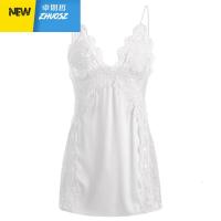 《情人节》心花怒放性感睡衣女水溶浮花透视蕾丝镂空诱惑吊带睡裙 卓思哲