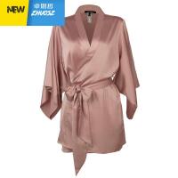 法式睡袍女浴袍新娘晨袍仿绸睡衣薄款性感睡裙春 卓思哲