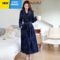 法式秋冬性感睡袍女长款加厚浴袍女冬珊瑚绒性感睡衣仙女暖暖裙 卓思哲