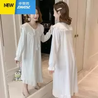 睡裙女春秋长袖可爱甜美仙女宫廷睡衣女公主风长款睡裙宽松 卓思哲