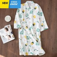 纱布和服浴袍睡裙女士款秋季棉日式长袖睡袍可爱汗蒸睡衣 卓思哲