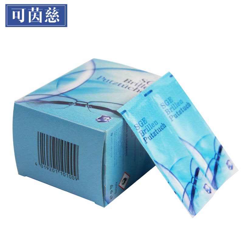 SGE一次性眼镜清洁湿巾擦镜布 50片/盒图片