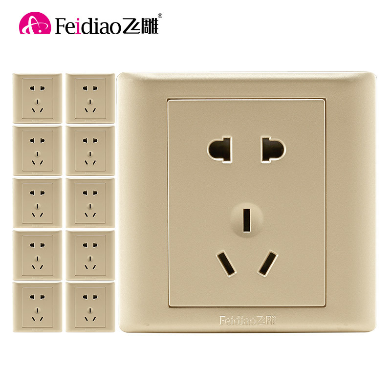 服务颜色金色类型五孔插座店铺装修中商家:飞雕电器官方旗舰店联系