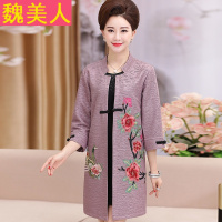 妈妈装风衣40岁长袖上衣中老年女装2017新款春秋装衣服中年外套