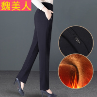 妈妈裤加绒加厚裤子冬外穿高腰老人棉裤女宽松中老年女裤秋冬中年