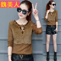 打底衫女长袖秋冬季2017新款秋装修身内搭上衣服加绒加厚女装T恤