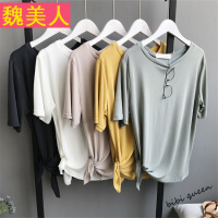 2017夏季休闲百搭韩范宽松短袖T恤女韩版学生上衣