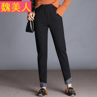 阔腿裤女韩版秋冬季修身高腰九分裤毛呢百搭加厚显瘦直筒2017新款
