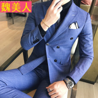 西服套装男士三件套新郎结婚礼西装韩版英伦礼服修身商务正装单西