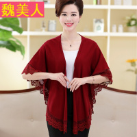 新款妈妈空调衫女开衫宽松薄款针织外搭上衣中年40-50中老年秋装