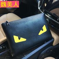 男士手包2017头层牛皮信封包男小怪兽手拿包青年潮男手包手抓包