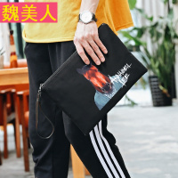 2017新款韩版手拿包 防水材质时尚男包手包 个性图案手抓包防水包