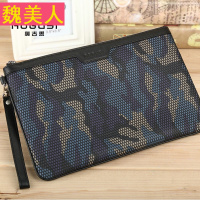 休闲个性男士男款手包2017新款时尚真皮正品手拿信封包男式潮男人