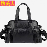 男包单肩包 休闲潮流斜挎包新款男士手提包 横款大容量男式皮包