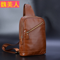 温尼啦包包真皮男包牛皮男士胸包休闲斜挎包复古单肩包韩版小背包