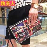 包邮手拿包2017新款韩版时尚男女手包个性铆钉包欧美时尚休闲手包