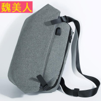 阿芸斜挎包男帆布单肩包休闲韩版运动包包胸包男时尚潮流骑行背包