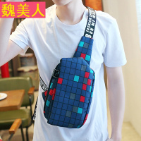 胸包男士休闲帆布小背包腰包韩版潮流单肩包男时尚运动斜挎包男包
