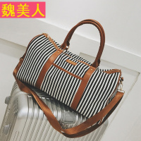 韩版短途旅行包女手提行李袋轻便简约大容量帆布行李包休闲健身包