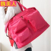 韩版短途旅行包袋妈咪包大容量手提单肩书包折叠行李包女包邮