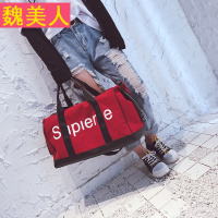 原创街头短途旅行包女手提行李包男韩版原宿旅行袋轻便运动健身包