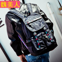 男士双肩包韩版迷彩休闲背包男大学生书包男电脑包男包旅行包包潮