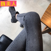 小跟马丁靴女春季2017新款女士短靴百搭尖头鞋韩版粗跟切西尔靴子