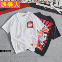 情侣装夏装宽松短袖T恤女 夏季韩范韩版潮牌白色复古港味半袖体恤