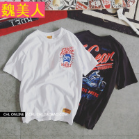 2018新款夏季白色短袖T恤女 情侣装夏装韩版学生潮牌半袖宽松体恤