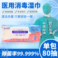 [预售:2月20日开始发货][买2送1]医用级百竞牌一次性使用医用卫生消毒湿巾80片装