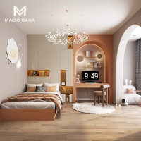 玛格榻榻米定制简欧多功能飘窗收纳柜青年房卧室全屋柜榻榻米床书桌一体化扩容 预付金