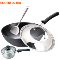 苏泊尔(SUPOR)炒锅 臻铁不易锈健康铁锅 电磁炉燃气灶通用锅具 无副手柄 30CM FC30Z3