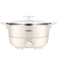 苏泊尔(SUPOR)分体式电火锅多用途锅家用4L多功能电热锅电煮锅无极旋钮操控H27YK37