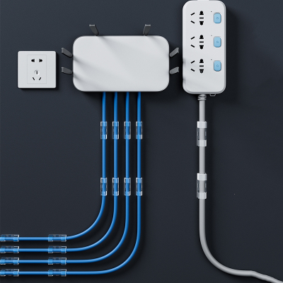 古达免打孔理线器电线固定器墙面贴自粘式线卡子卡扣网线走线