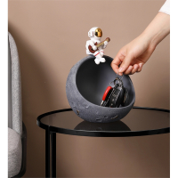 阿斯卡利创意宇航员入户玄关柜钥匙收纳摆件托盘客厅桌面太空人家居装饰品