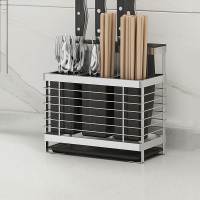 阿斯卡利刀架刀座壁挂式免打孔筷笼筷架厨房菜刀具置物架家用品