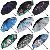 阿斯卡利太阳伞防晒大号折叠雨伞女小巧便携小清新遮阳伞晴雨两用