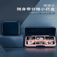 古达药盒分装便携随身带早午晚提醒7天迷你药盒药片分割器切药器